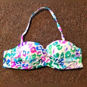 Victoria Secret colorful animal print bikini top 34A